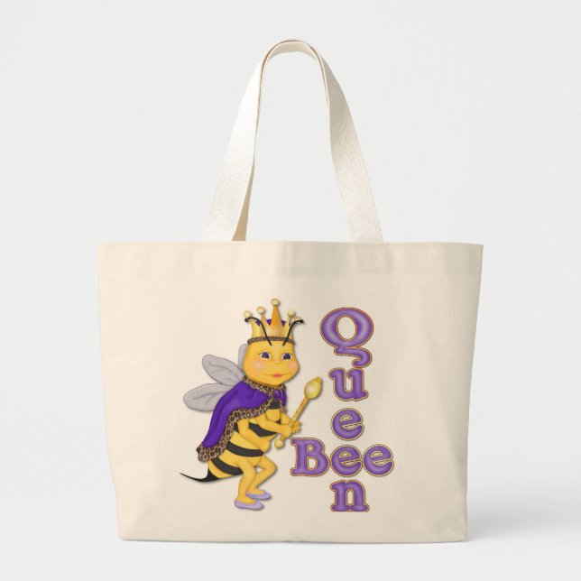 Funny Queen Bee Jumbo Stoffbeutel (Vorne)