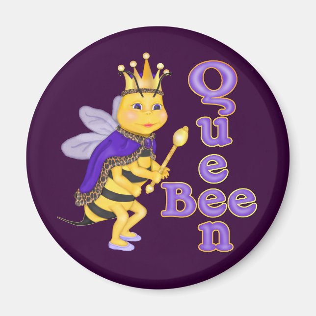 Funny Queen Bee Magnet (Vorne)