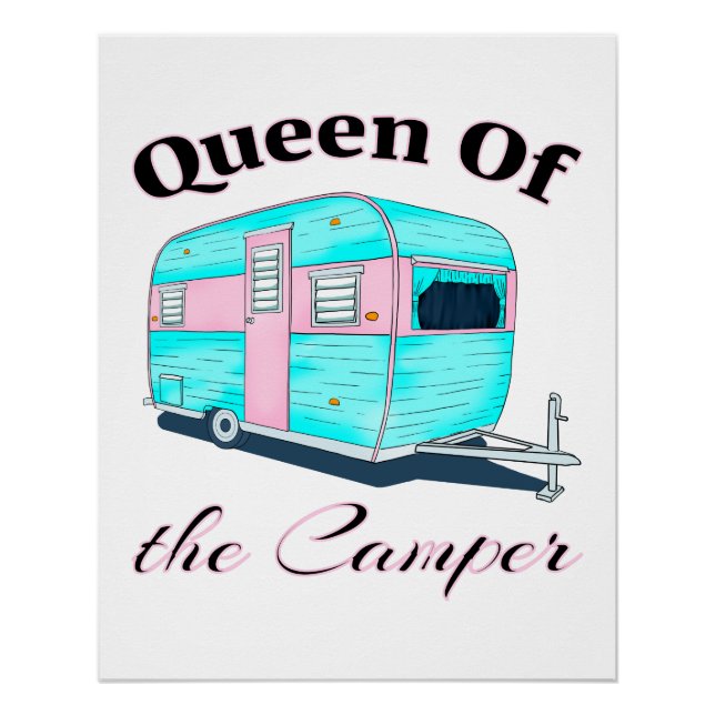 Funny Queen of the Camper RV Poster (Vorderseite)