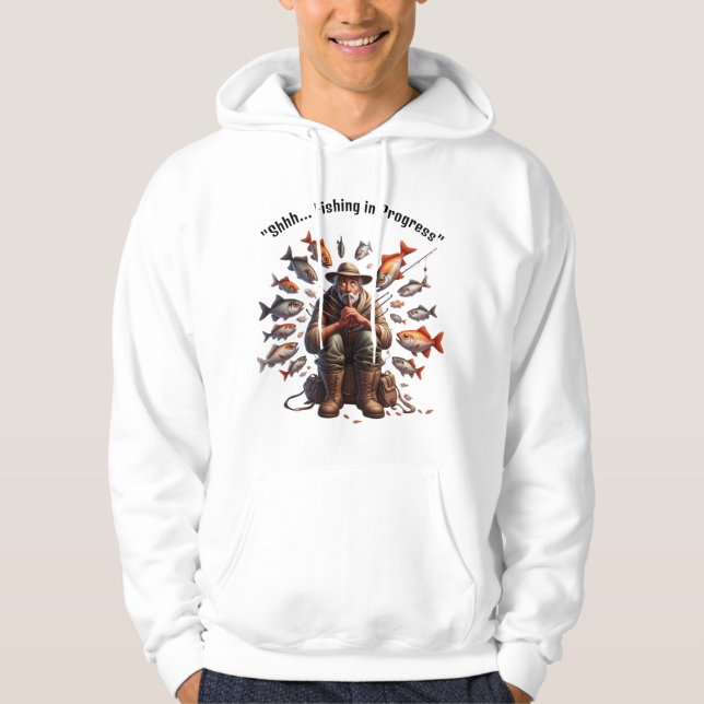 Funny Quiet Fisherman Hoodie (Vorderseite)