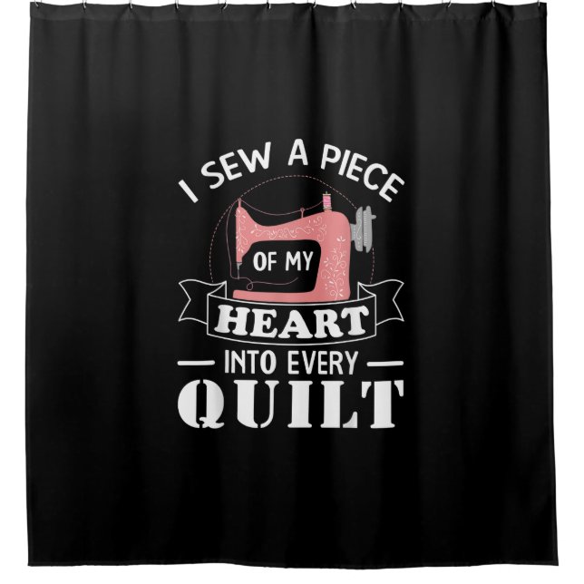 Funny Quilters Geschenke Duschvorhang (Vorderseite)