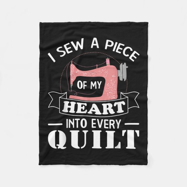 Funny Quilters Geschenke Fleecedecke (Vorderseite)