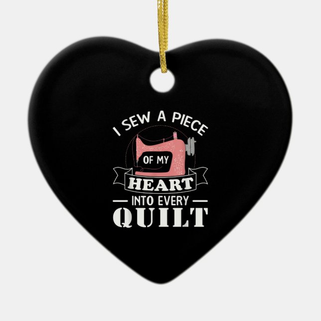 Funny Quilters Geschenke Keramik Ornament (Vorne)