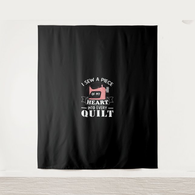 Funny Quilters Geschenke Wandteppich (Vorderseite)