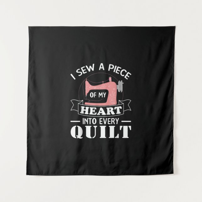 Funny Quilters Geschenke Wandteppich (Vorderseite)