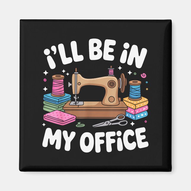 Funny Quilting Art For Men Women Cat Quilt Sewing  Magnet (Vorne)