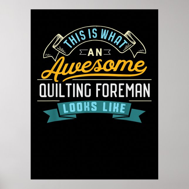 Funny Quilting Eman Phantastisch Job Beruf Poster (Vorne)