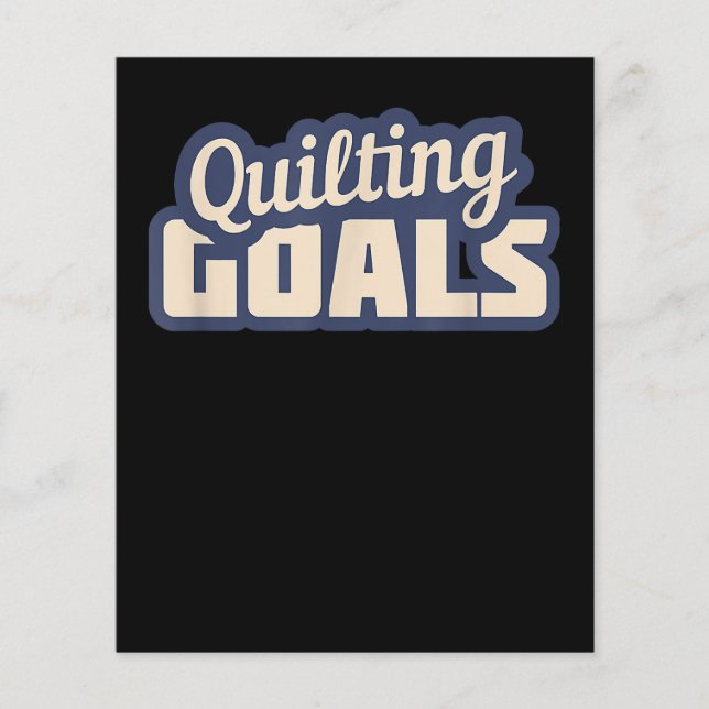 Funny Quilting Goals Quilting (Vorderseite)