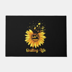 Funny Quilting Life Love Sun Flower Quilters Gift Fußmatte