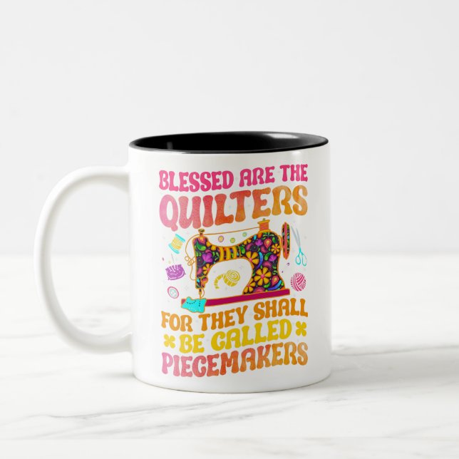 Funny Quilting Nähen Quilt Geschenke Quilter Groov Zweifarbige Tasse (Links)