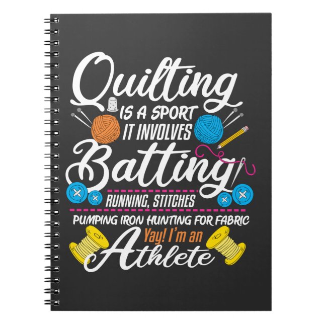 Funny Quilting Nähgeschenke Quilter und Kantengarn Notizblock (Vorderseite)