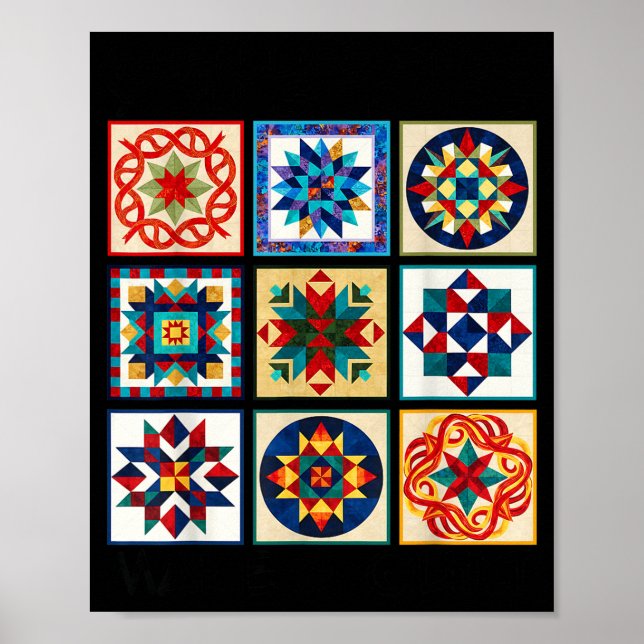 Funny Quilting Sewing Make A Quilt Patterns Quilte Poster (Vorne)