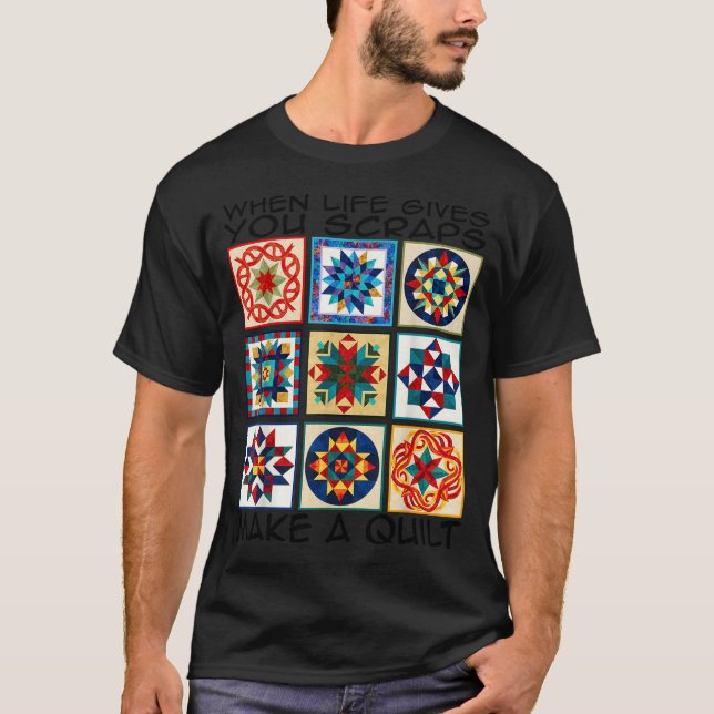 Funny Quilting Sewing Make A Quilt Patterns Quilte T-Shirt (Vorderseite)