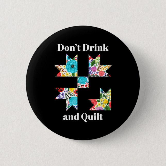 Funny Quilting Sewing Quilt Quilter Gift  Button (Vorderseite)