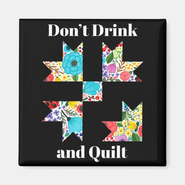Funny Quilting Sewing Quilt Quilter Gift  Magnet (Vorne)