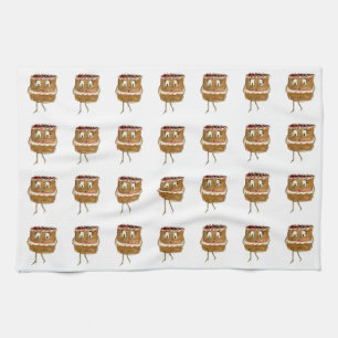 Funny Quirky Black Forest Gateau Chocolate Cake Handtuch