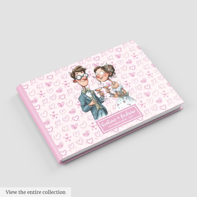 Funny Quirky Bride und Groom Gästebuch (Funny Quirky Bride and Groom Guest book)