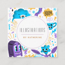 Funny Quirky Muster Grafik Designer Illustrator