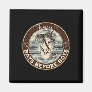 Funny Quote & amp; Cowgirl Design Horst Magnet