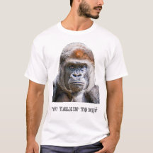 Funny Quote Gorilla Foto, das Sie mit mir besprech