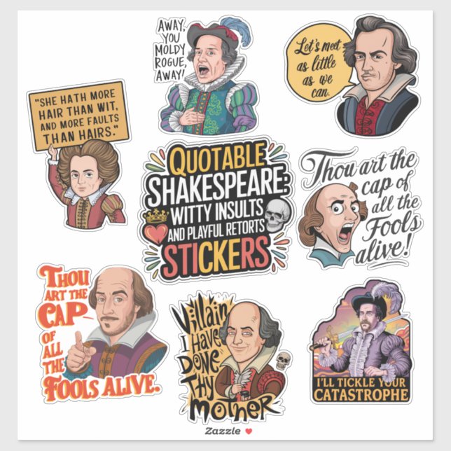 Funny Quote Insult Spaß Set Aufkleber (Blatt)
