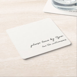 Funny Quote Introvert Humor Custom Black White Rechteckiger Pappuntersetzer