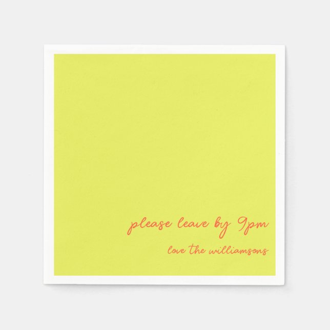 Funny Quote Introvert Humor Custom Chartreuse Serviette (Vorderseite)