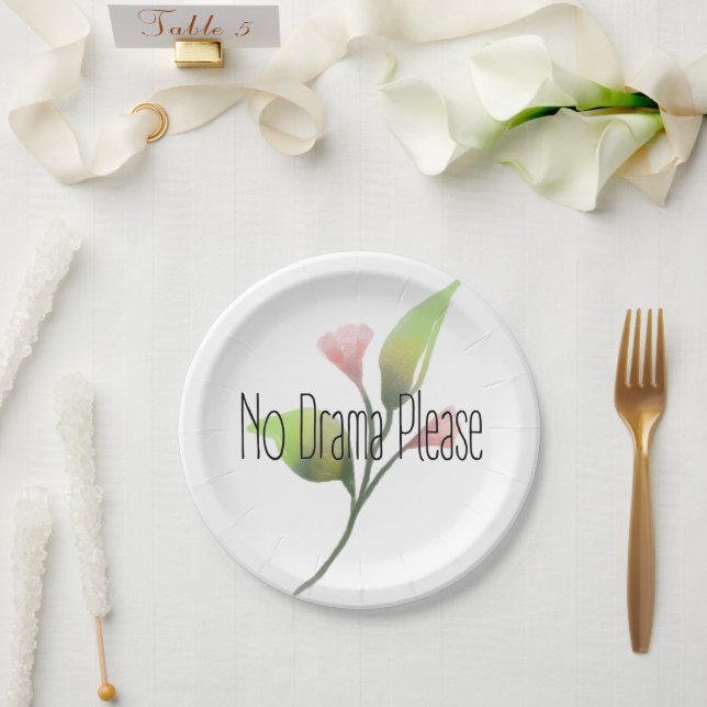 Funny Quote No Drama Please Decor For Home Pappteller (Hochzeit)