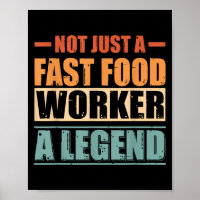 Funny Quote Retro Fast Food Worker