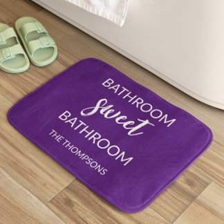 Funny Quote Violet Bath Mat Badematte