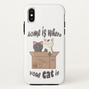 Funny quote Zuhause ist, wo Ihre Katze ist Case-Mate iPhone Hülle