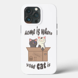 Funny quote Zuhause ist, wo Ihre Katze ist Case-Mate iPhone Hülle