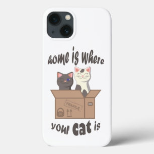 Funny quote Zuhause ist, wo Ihre Katze ist Case-Mate iPhone Hülle