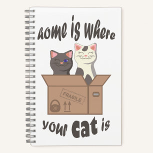 Funny quote Zuhause ist, wo Ihre Katze ist Notizbuch