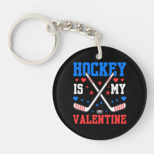 Funny Quotes Eishockey ist mein Valentiner Sportte Schlüsselanhänger