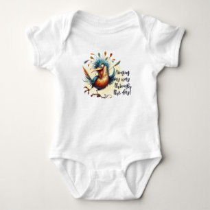 Funny Quotes Funny Quirky Whimsical Bird Baby Strampler