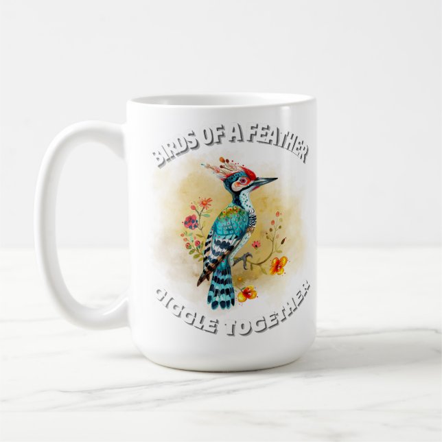 Funny Quotes Funny Quirky Whimsical Bird Kaffeetasse (Links)