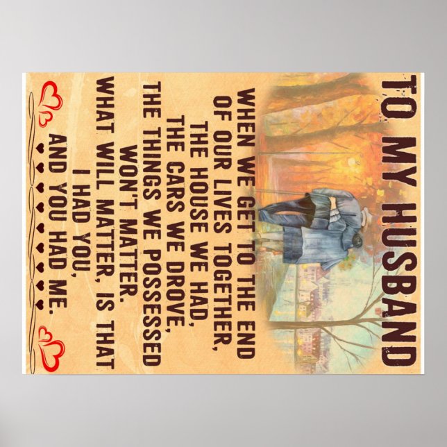 Funny Quotes Gift To Husband | Gift For Father | Poster (Vorne)