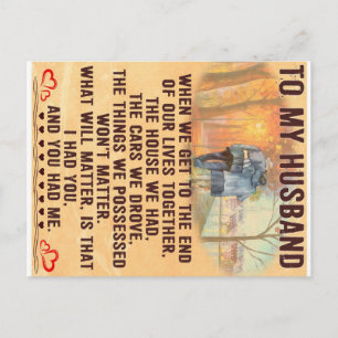 Funny Quotes Gift To Husband Gift für Father Wird Ankündigungspostkarte