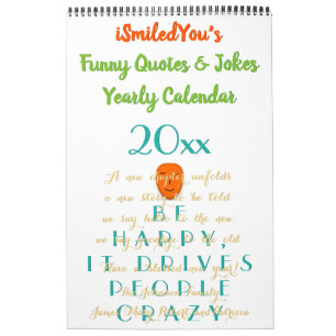 Funny Quotes & Jokes Spaß 2024 Custom Yearly Wall Kalender