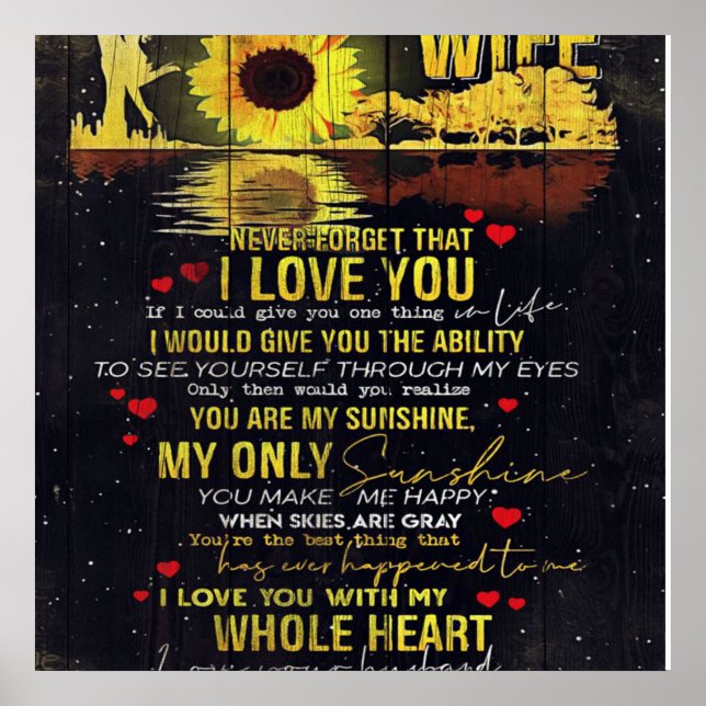 Funny Quotes To Wife | Present For Your Wife | Poster (Vorne)