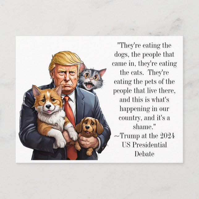 Funny Quotes von Donald Trump | Aussprache 2024 Postkarte (Vorderseite)