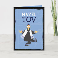 FUNNY RABBI MAZEL TOV Herzlichen Glückwunsch Gruß
