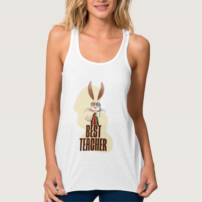 Funny Rabbit Best Teacher Tank Top (Vorderseite)