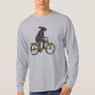 Funny Rabbit Bicycle Cycling Sports T - Shirt