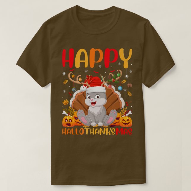 Funny Rabbit Bunny Animal Lover Happy Bunny HelloT T-Shirt (Design vorne)