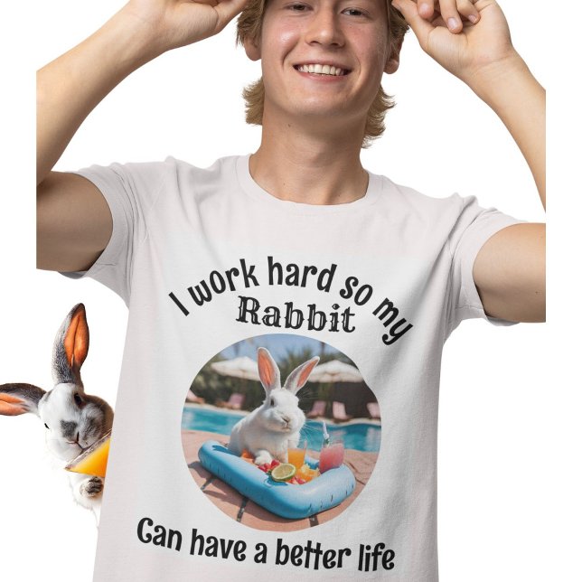 Funny Rabbit Herren Haustier T-Shirt (Von Creator hochgeladen)