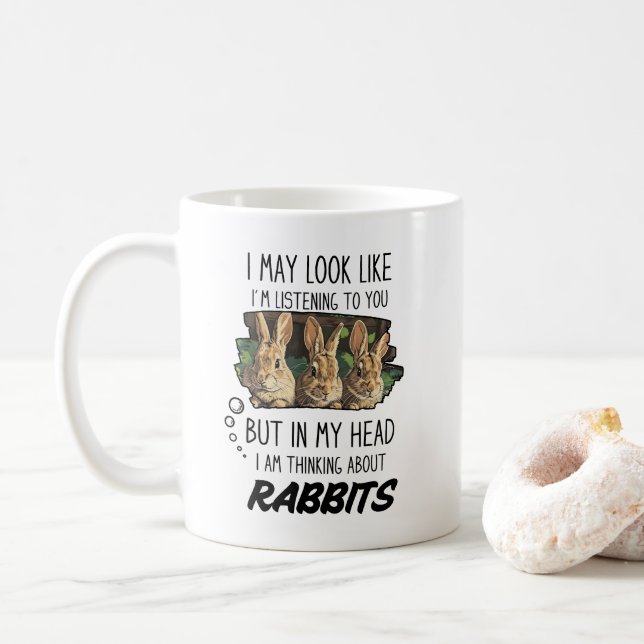 Funny Rabbits Lover Tasse (Mit Donut)