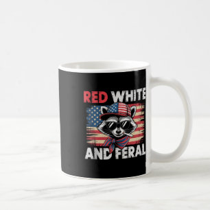 Funny Raccoon 4. Juli Patriotic Niedlich Red White Kaffeetasse