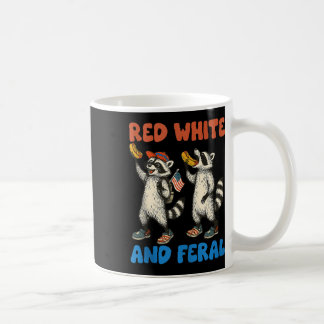 Funny Raccoon 4. Juli US Flag Patriotic Red Wh Kaffeetasse